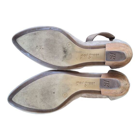 Paul Green Noreen D'Orsay Pump Stacked Heel Almond Toe Ankle Strap Suede 8.5 - Picture 12 of 15